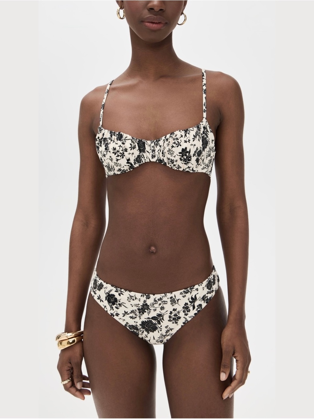 Ulla Johnson Dani Mid-Rise Bikini Bottom (White Gardenia)